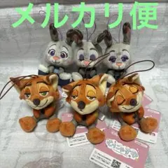 ディズニー ズートピア むにゃすやマスコットVol.7 ニック ジュディ セット