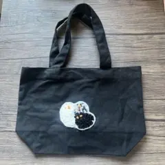 ハンドメイド トートバッグ　パンチニードル　小
