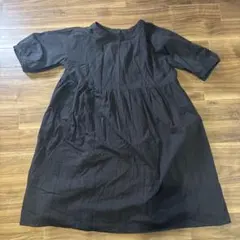 Samansa Mos2 サマンサモスモス ギャザー ワンピース F 黒