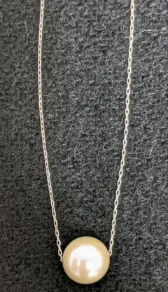 一粒パールネックレス　K18 WG