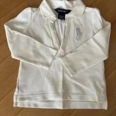 Ralph Lauren ホワイト 長袖ポロシャツ 2/2T