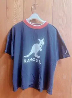 カンゴールKANGOLラインティシャツTシャツ　サイズLトリコロールカラー紺赤白