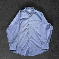 ブルックスブラザーズ 長袖チェックボタンダウンシャツ ブルー XLサイズ 古着