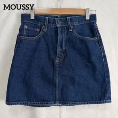 美品 MOUSSY マウジー デニムミニスカート 台形 ブルー S カジュアル