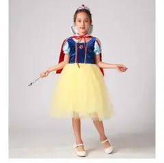 【２点セット】130 白雪姫 ドレス プリンセス キッズ 女の子 ハロウィン
