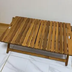 美品 ニトリ 木製折りたたみローテーブル 90×50 アカシア キャンプ ワイドのサムネイル