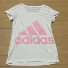 adidas 150 ホワイト Tシャツ ピンクロゴ