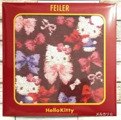 【フォロワー様♡限定】フェイラー ハンカチ　キティちゃん 新品 FEILER × キティちゃん フェイラー シュニール織ハンカチ