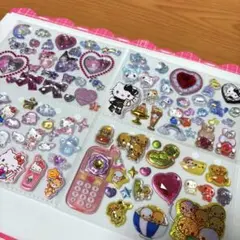 ハローキティ メロクロ なっとうちゃん　ボンボンドロップシール　おすそ分け