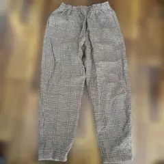 チェック柄ゴムウエストパンツ150