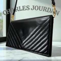 ショルダー バッグ　CHARLES JOURDAN 2way クラッチバッグ　黒