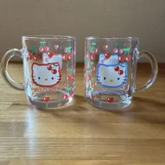 Hello kittyガラスコップ　ペア