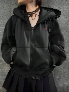 フリルパーカー