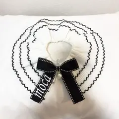 フリルリボン エプロン 付け襟 犬服 すたい ライストーン パール 誕生日 撮影