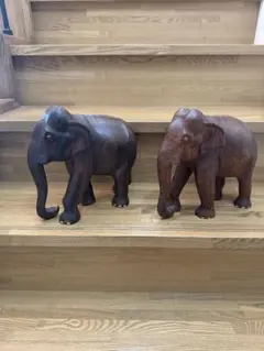 象の置物2体セット　外国製