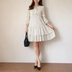 美品 TO BE CHIC トゥービーシック ドット チュニック 40 フリルのサムネイル