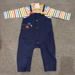 【新品未使用】タグ付　ミキハウス mikiHOUSE ロンパースカバーオール80