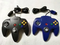 Nintendo64 コントローラー ブルー、ブラック 2台セット