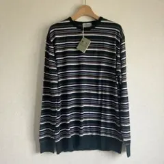 新品　john smedley マルチボーダー長袖ニットプルオーバー 30G