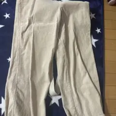 クリーム色 コーデュロイ サスペンダーオーバーオール