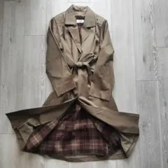vintage トレンチコート ウールライナー ベージュ ロングコート ベルト