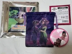 ズートピア 缶バッジ/シークレット巾着 Mr.ビッグ/オッタートン夫妻