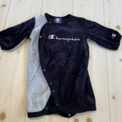 Champion ロンパース 60-70 ブラック・グレー