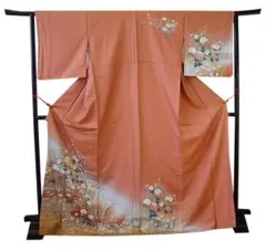 美品 ロング寸 一越地 金彩加工染 附下げ・訪問着（正絹）未使用＜HH1715＞