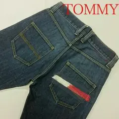ト ミ ー「 ＴＯＭＭＹ 」バック フラッグ ペイント ストレート デニム Ｍ