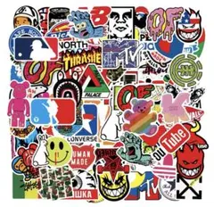 大人気の為再入荷⭐︎スケボーステッカーセット 100枚入り 防水シールオシャレ