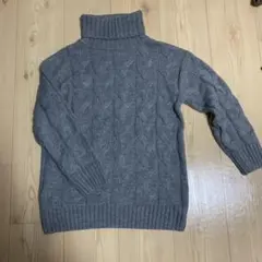 タートルネック ニット セーター　ニットワンピースL