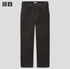 【美品】UNIQLO U コーデュロイワイドパンツ 76㎝ DARK GRAY