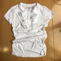 6X125ラルフローレン胸元フリル白Tシャツトップス　6X 120130のサムネイル