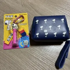 PEANUTS PEZ キーホルダー スヌーピー ポーチ　2点セット