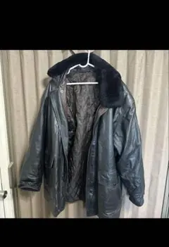 レザージャケット・ライダース 黒 ファー付き