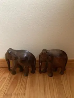 象の置物　2体セット