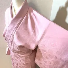 コ*チ様 A144⭐️正絹　色無地　袷　着付け練習にも　逸品　広襟