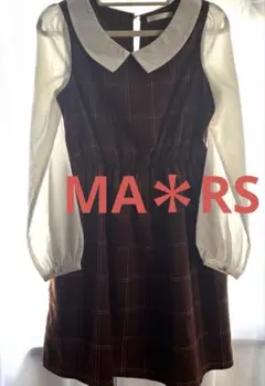 MA＊RS MARS ブラウン チェック ミニワンピース ワンピース マーズ