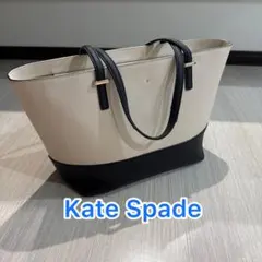 katespade ケイトスペード レザー トートバッグ バイカラー A4可