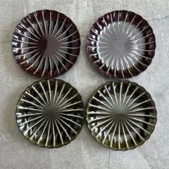 新品 作家 小澤基晴 翡翠 ゆかり 輪花 4寸皿 2枚 - メルカリ
