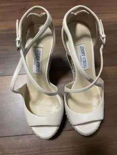 ジミーチュウ dakota ウエッジ サンダル ベージュ