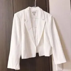 H&M ホワイト テーラードジャケット