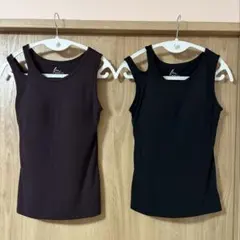 ブラトップ付きタンクトップ 2色セット