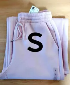 新品 GU パフスウェットバギーパンツ ピンク 丈標準 Ｓ ジーユー