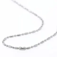 サージカルステンレス製 変形ボールチェーンネックレス(幅3.0mm) ※長さ自由