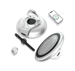 【3in1】ワイヤレス充電器 磁器 MagSafe対応 15W 高速充電 新品