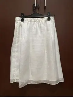 ホワイト フレアスカート チェック柄