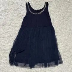 Heather ネイビー ノースリーブ ワンピースのサムネイル