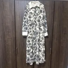 ⭐️未使用 IENA ストライプフラワーサッシュワンピース - メルカリ