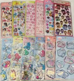 ボンボンドロップシール　プチドロップ　うるちゅる　和柄　しずくちゃん　12枚